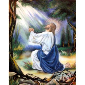Tranh đá quý Chúa Giê su cầu nguyện