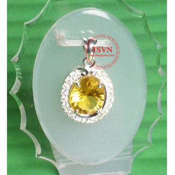 Mặt dây gắn đá Thạch Anh 6