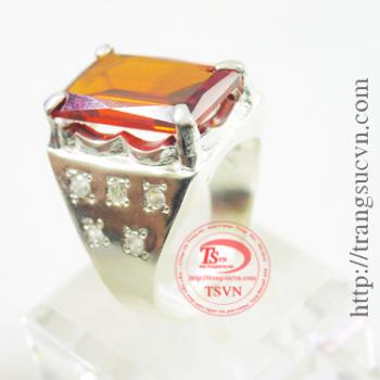 Nhẫn nam đá đỏ