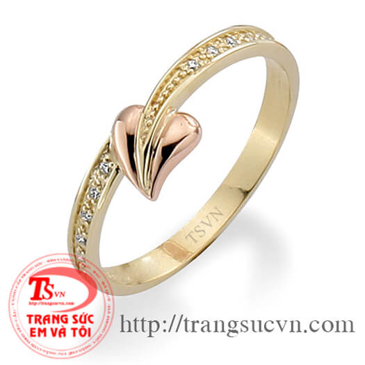 Nhẫn nữ vàng 14K phong cách hiện đại, thời thượng cho các bạn nữ năng động.