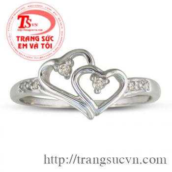 nhẫn đôi tim