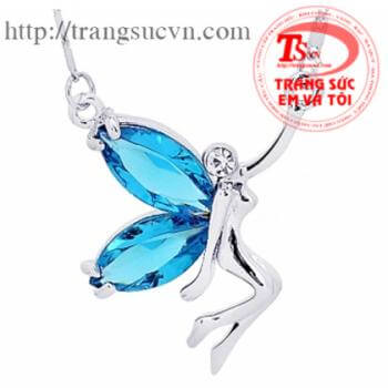 Mặt dây topaz xanh