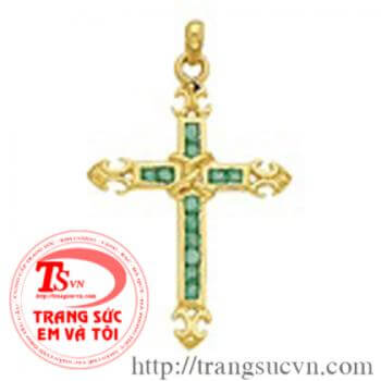 Thánh giá gắn topaz