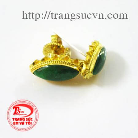Hoa tai ngọc jadeite (ngọc cẩm thạch)