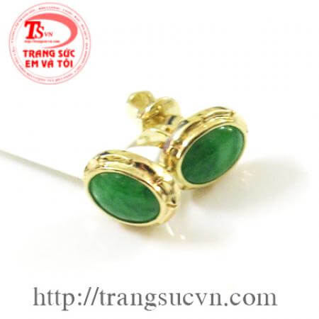 Hoa tai ngọc jadeite (ngọc cẩm thạch)