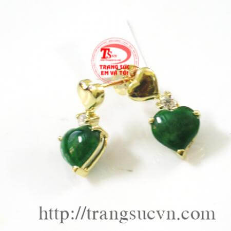 Hoa tai ngọc jadeite (ngọc cẩm thạch)