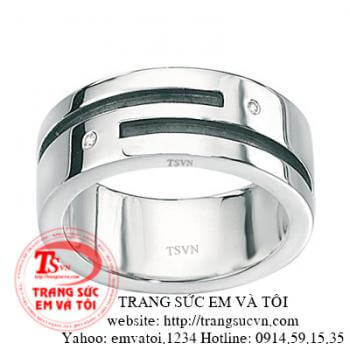 nhẫn nam đính đá