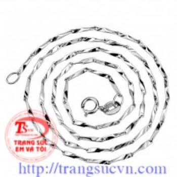 Dây chuyền nữ xi vàng trắng