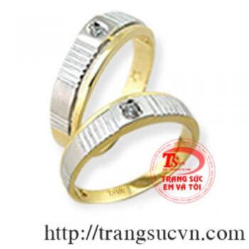 nhẫn cưới vàng trắng