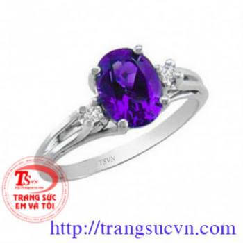 Nhẫn nữ thạch anh tím