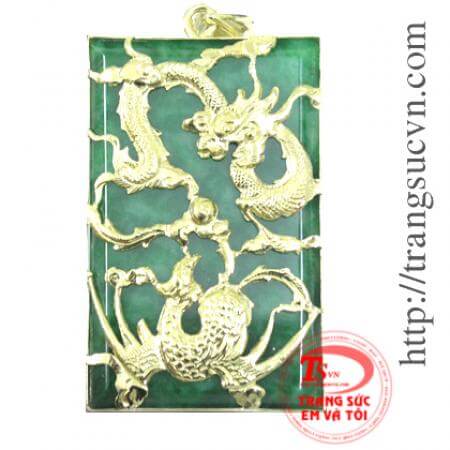 Mặt ngọc cẩm thạch chạm rồng, phượng