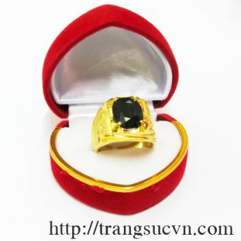 Nhẫn nam gắn đá saphire cao cấp thương hiệu Em Và Tôi, nhẫn nam đá quý thiên nhiên, Nhẫn nam gắn đá saphire phù hợp thời trang, phong thủy phái mạnh.