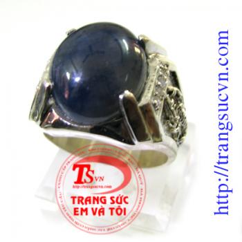 Nhẫn bạc ta sapphire