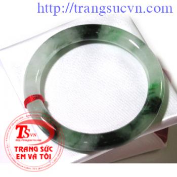 Vòng tay ngọc vân xanh xám