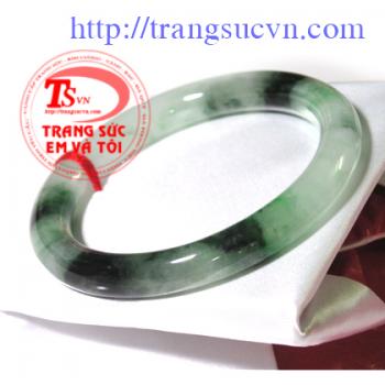 Vòng tay ngọc vân xanh xám