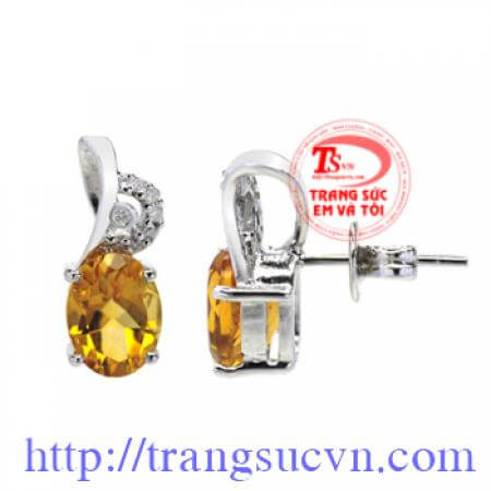 Hoa tai Citrine thiên nhiên