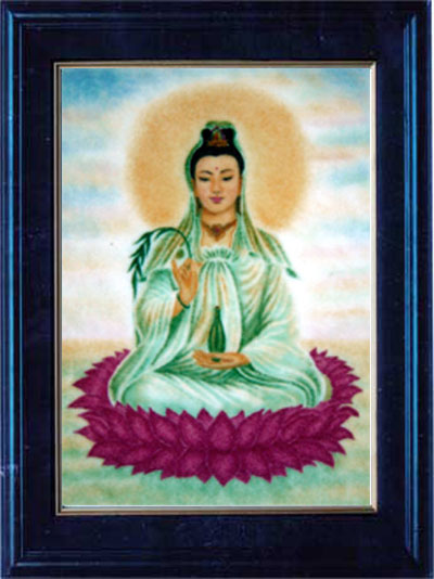 Phật Bồ Tát Tranh Đá Quý