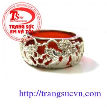 Nhẫn nam rồng mã não