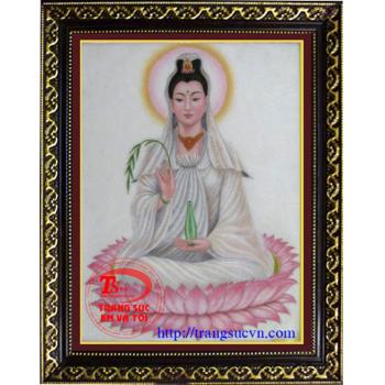 Phật Quan Âm Tranh Đá Quý