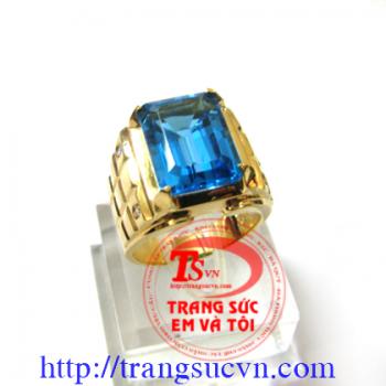 Nhẫn  nam vàng tây topaz