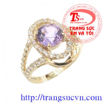 Nhẫn nữ thạch anh tím