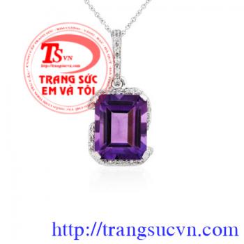 Mặt dây chuyền thạch anh tím
