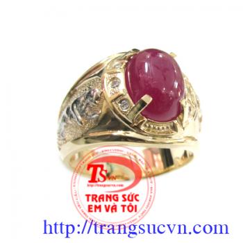 Hình ảnh: Nhẫn nam ruby, nhẫn nam vàng tây, nhẫn nam đại bàng, nhẫn nam đẹp, http://trangsucvn.com