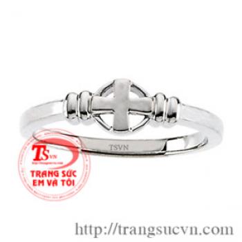 Nhẫn vàng trắng thánh giá
