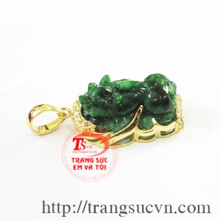 Mặt tỳ hưu vàng 18k