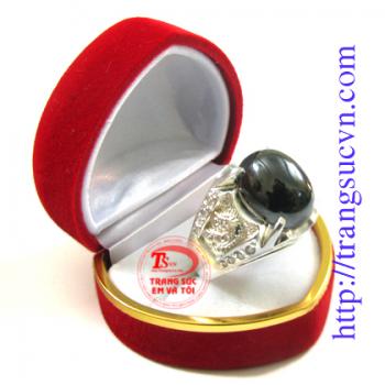 Nhẫn đá màu đen