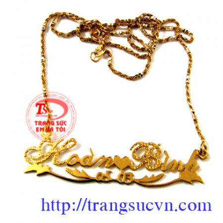 Giá Dây Chuyền Mặt Chữ Vàng|Đặt Dây Chuyền Mặt Chữ Vàng có giấy kiểm định Dây Chuyền Mặt Chữ Vàng bán toàn quốc.