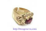 Nhẫn nam đá Garnet