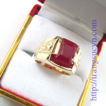 Mua bán Nhẫn nam ruby có GIẤY KIỂM ĐỊNH VÀNG và GIẤY KIỂM ĐỊNH ĐÁ QUÝ nhẫn nam vàng tây gắn ruby tự nhiên,ruby đẹp với nhẫn nam đẹp