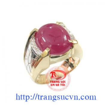 Đá quý Ruby thiên nhiên " Có Giấy kiểm định đá quý nhiên nhiên"  Nhẫn được chế tác trên chất liệu Vàng 14k ( Khi lên nhẫn có kèm theo giấy kiểm định vàng)