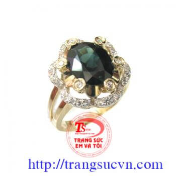 Nhẫn đá saphia