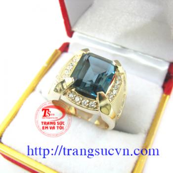 Nhẫn topaz vàng tây