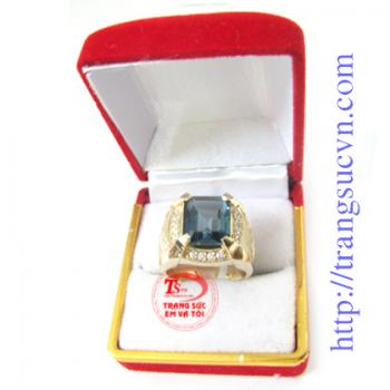 Nhẫn topaz vàng tây