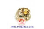 Nhẫn nam Citrine thân nhẫn được làm từ vàng tây, Vàng 14K ( Có giấy kiểm định vàng)
