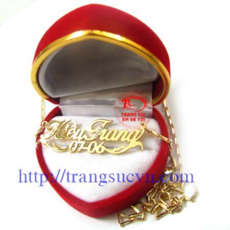 Giá Dây chuyền Chữ Vàng Tên mình, đặt Dây chuyền Chữ Vàng Tên mình có giấy kiểm định vàng Dây chuyền Chữ Vàng Tên mình đặt hàng theo yêu cầu