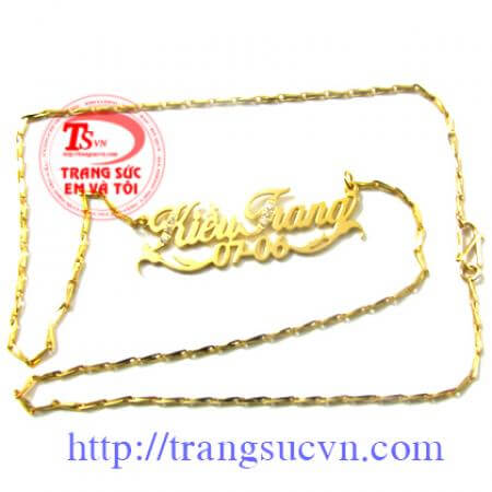 Giá Dây chuyền Chữ Vàng Tên mình, đặt Dây chuyền Chữ Vàng Tên mình có giấy kiểm định vàng Dây chuyền Chữ Vàng Tên mình đặt hàng theo yêu cầu
