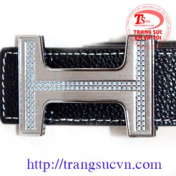 Thắt lưng Vàng Trắng 14K đính đá