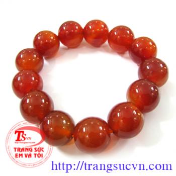 Hạt mã não đỏ vòng tay 14 ly