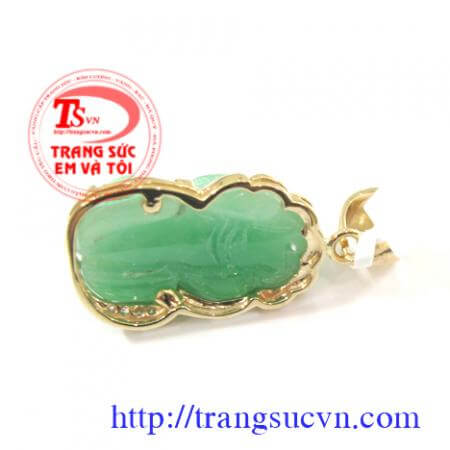 Ông tỳ hưu bọc vàng 14K