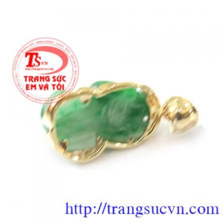 Tỳ hưu tài lộc được đỡ trên vàng 14K