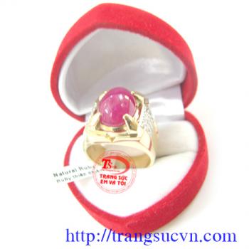 Bán Nhẫn ruby Vàng 18k Có giấy kiểm định