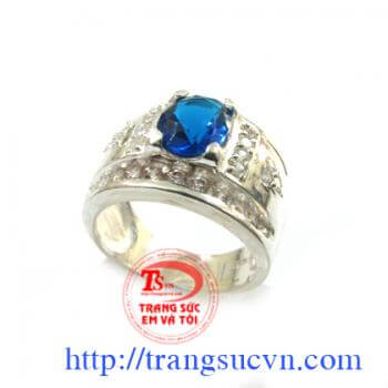 Nhẫn nam đá màu