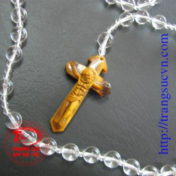 Chuỗi mân côi thạch anh trắng