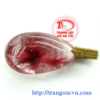 Viên thạch anh tóc đỏ loại to