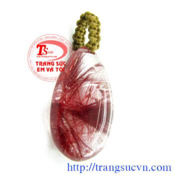 Viên thạch anh tóc đỏ loại to