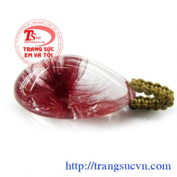 Viên thạch anh tóc đỏ loại to